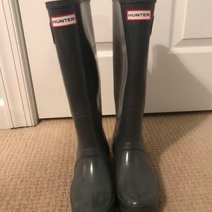 Hunter Adjustable Back Gloss Waterproof Rain Boot